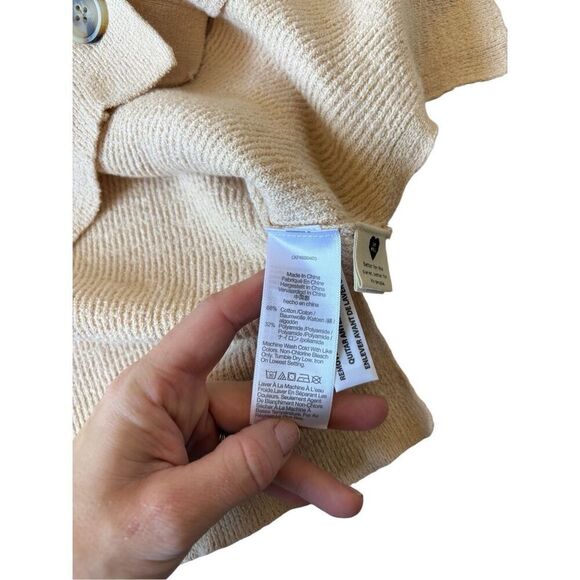 Madewell Lovell Cardigan Sweater size L Cream Harvest Moon - Picture 7 of 12